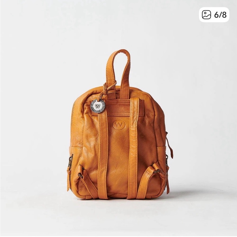 Wanderers Tan Leather Backpack - Picture 6 of 8